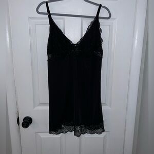 Black lace night gown